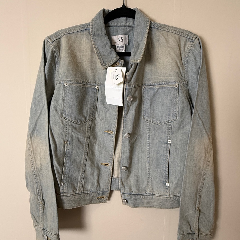 A|X Vintage Light Blue Denim Jacket NWT